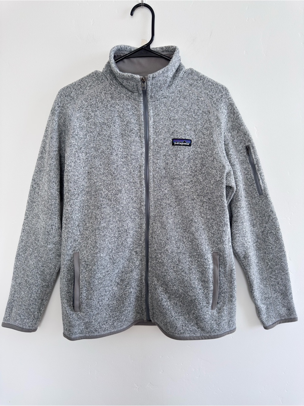 Patagonia Women’s Better Sweater Fleece Full Zip Jacket Birch White/Gray Size L